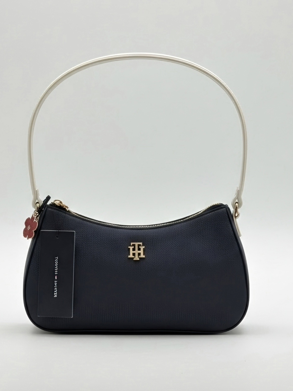Tommy Hilfiger Navy Shoulder Bag with Cream Handle